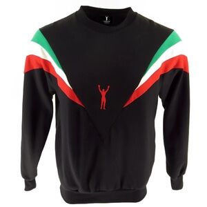 Official Sly Stallone Rocky IV Italian Crewneck Sweatshirt Black